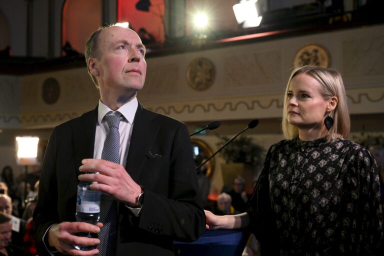 The Finns Party presidential candidate Jussi Halla-aho's election reception