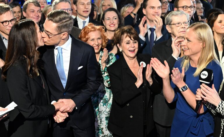 The election reception of National Coalition presidential candidate Alexander Stubb