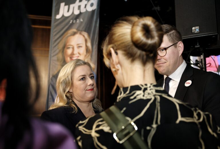 Presidential candidate of Social Democrats (SDP) Jutta Urpilainen at her election reception in Helsinki