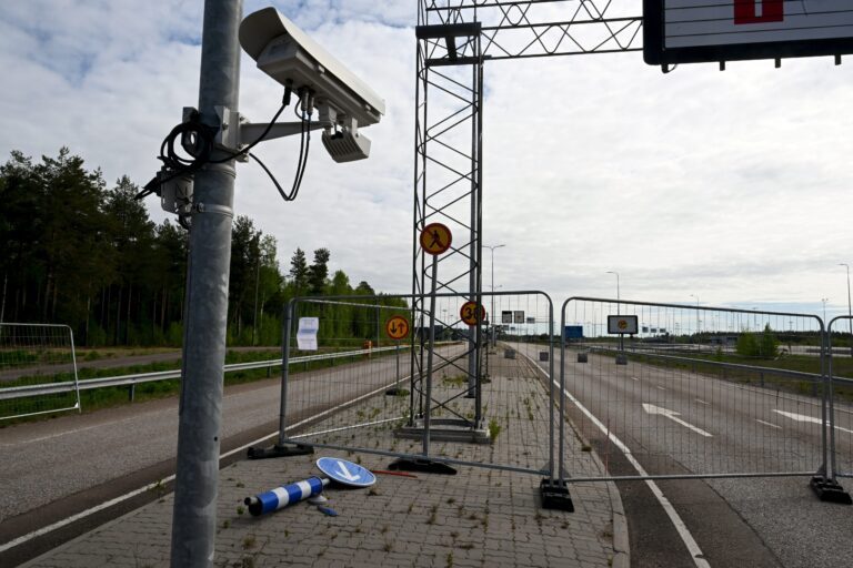 Closed Vaalimaa border check point between Finland and Russia