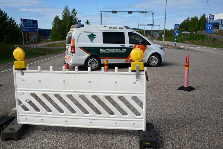 Closed Vaalimaa border check point between Finland and Russia