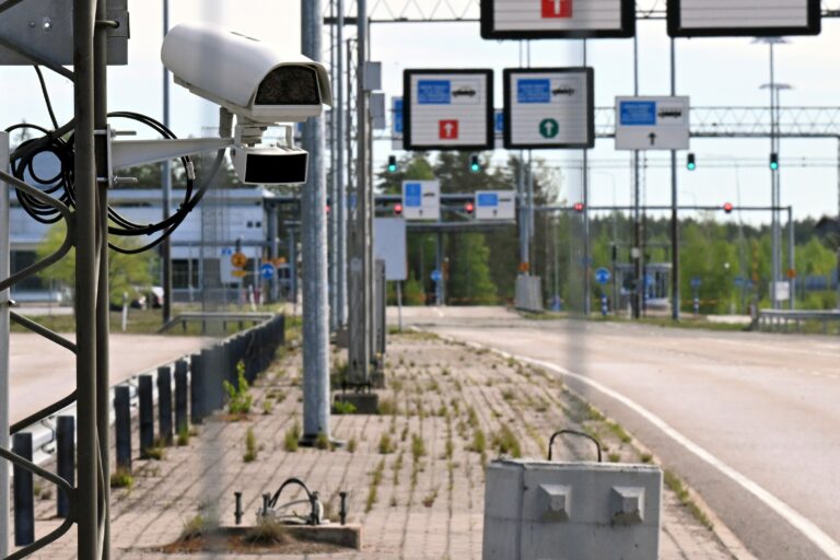 Closed Vaalimaa border check point between Finland and Russia