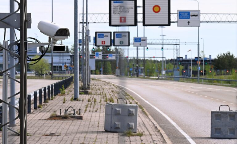 Closed Vaalimaa border check point between Finland and Russia