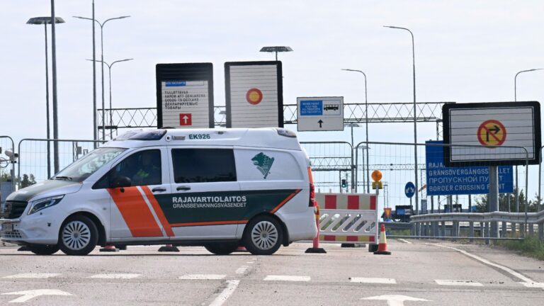 Closed Vaalimaa border check point between Finland and Russia