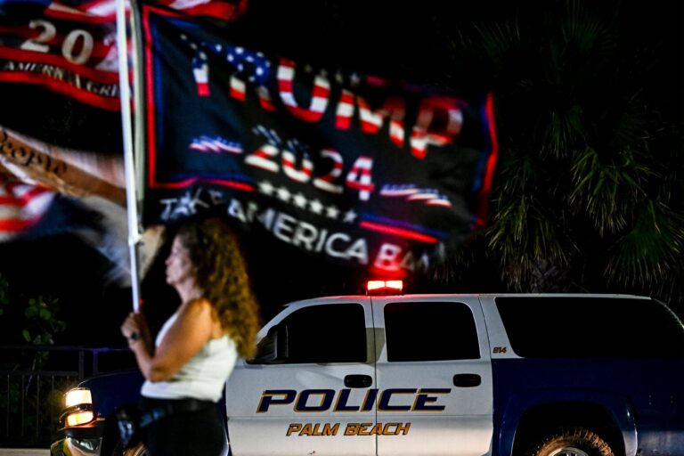 Donald Trump holds an election rally