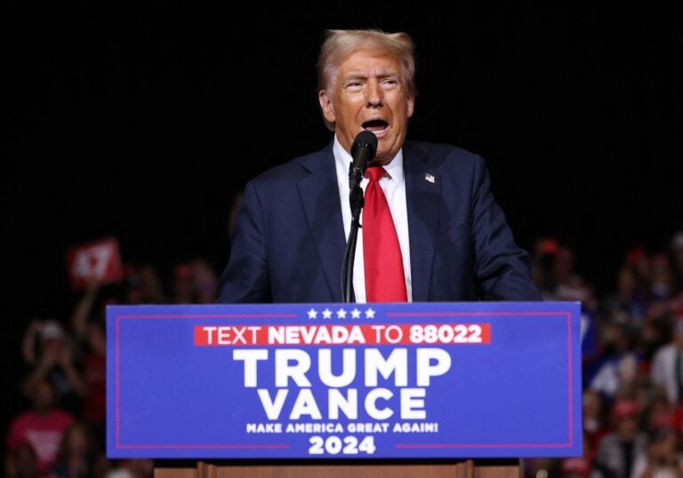 Donald Trump Holds Presidential Campaign Rally In Reno, Nevada