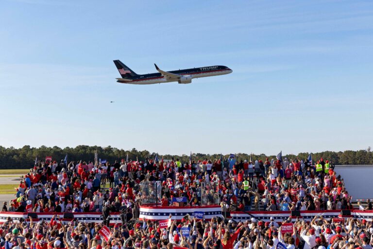 Republican presidential candidate Donald Trump holds campaign rally