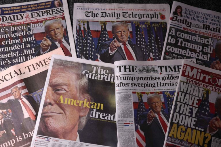 BRITAIN - US - VOTE - POLITICS - TRUMP - PRESS