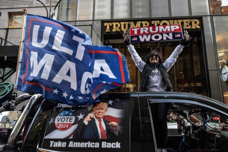 Caravan Of Trump Supporters Holds "Victory Lap" In New York City