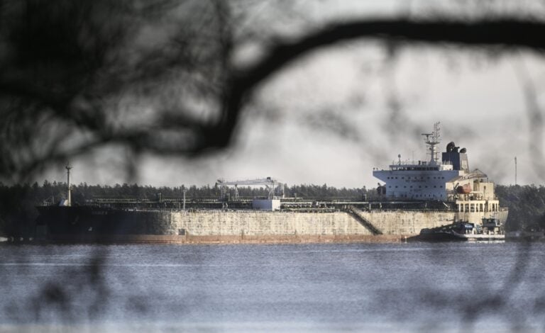 Seized oil tanker Eagle S in Porvoo, Finland