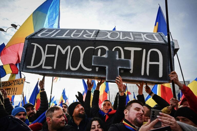 ROMANIA - POLITICS - ELECTION - DEMONSTRATION