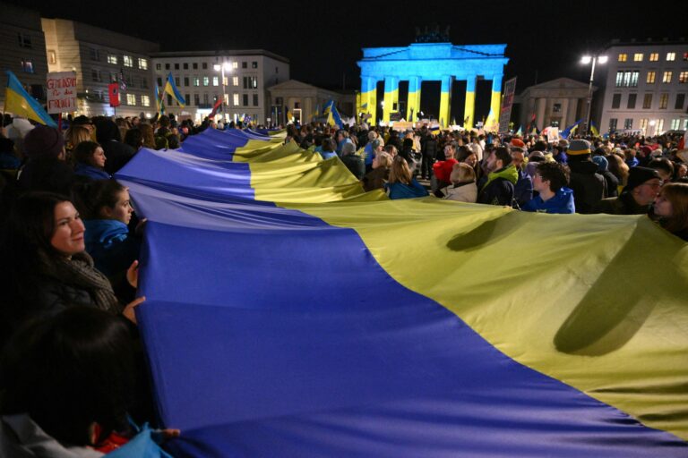 GERMANY - UKRAINE - RUSSIA - CONFLICT - ANNIVERSARY - PROTEST